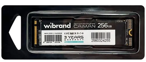 Накопичувач SSD Wibrand m.2 NVMe 256GB Caiman PCIe 3.0 240 250 (WIM.2SSD/CA256GB) - фото 3