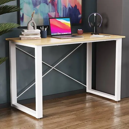 Письмовий стіл Ferrum-decor Драйв 750x1400x700 Білий метал ДСП Дуб Сан-Марино 32 мм (FRD-103416)