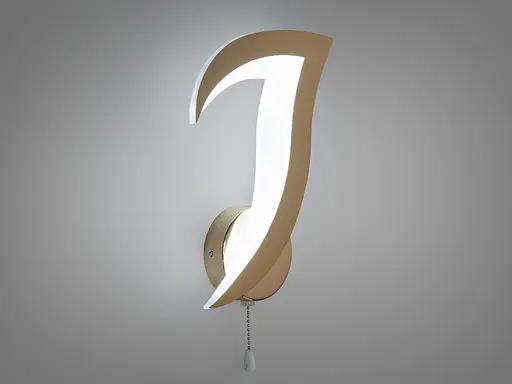 Світлодіодний світильник в спальню, 12W, золото - фото 1