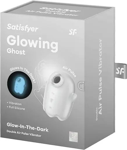 Вакуумний кліторальний стимулятор з вібрацією Satisfyer Glowing Ghost білий - фото 9
