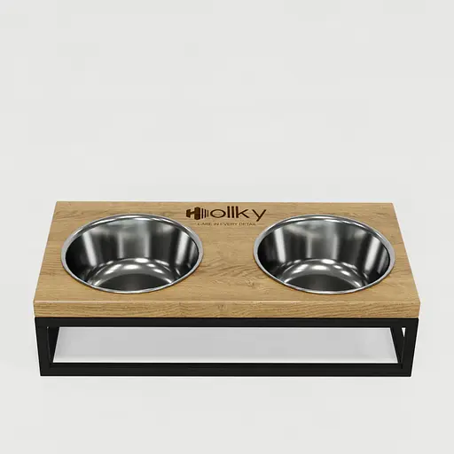 Hollky Base S — миски на підставці для маленьких собак та котів (2 × 0,45 л) - фото 3