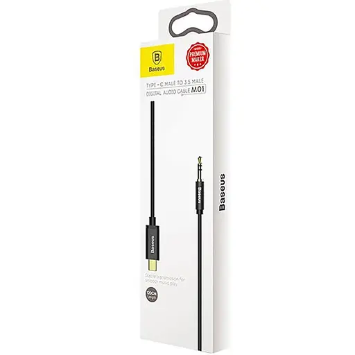 AUX-адаптер Type-C to AUX 3.5 кабель аудио Baseus Yiven M01 1.2 м - фото 3