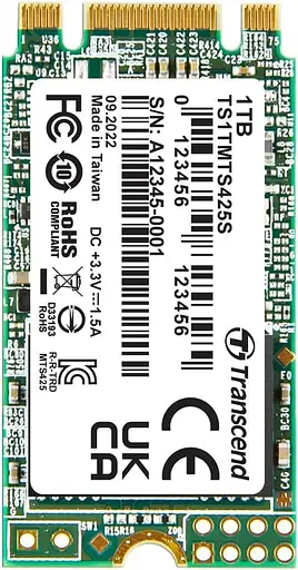 Накопитель SSD Transcend m.2 NVMe 1TB TS1TMTS425S (FFMSTR02136) - фото 1