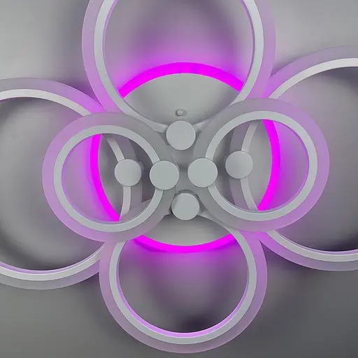 Светодиодная люстра Senta на 6 колец в белом корпусе Line.F A 2374/6 RGB WT - фото 2