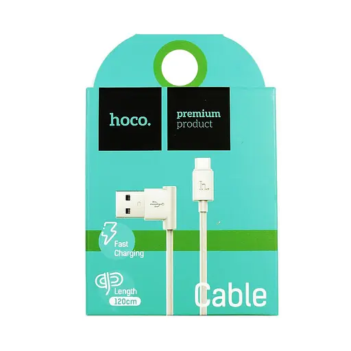 Кабель Hoco UPM10 L shape changing cable for Micro USB Белый - фото 2