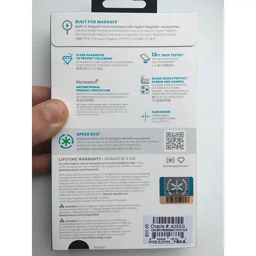 Протиударний прозорий чохол Speck Presidio Clear Case MagSafe для iPhone 13 / 14 / 15 (150553-3240) - фото 3