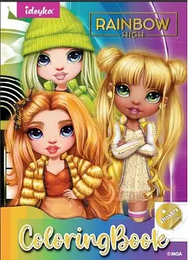 Раскраска со стикерами Rainbow