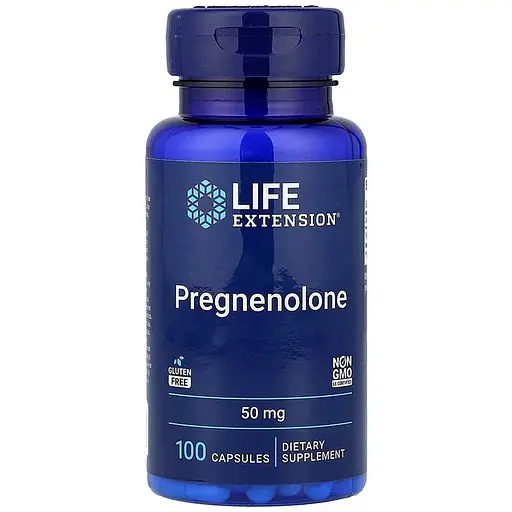 Натуральная добавка Life Extension Pregnenolone 50 mg, 100 таблеток - фото 1