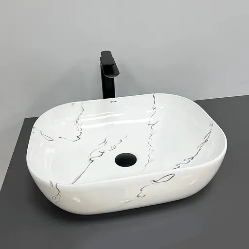 Умивальник VBI Bergamo marmo накладний VBI-012501, Мармур - фото 3