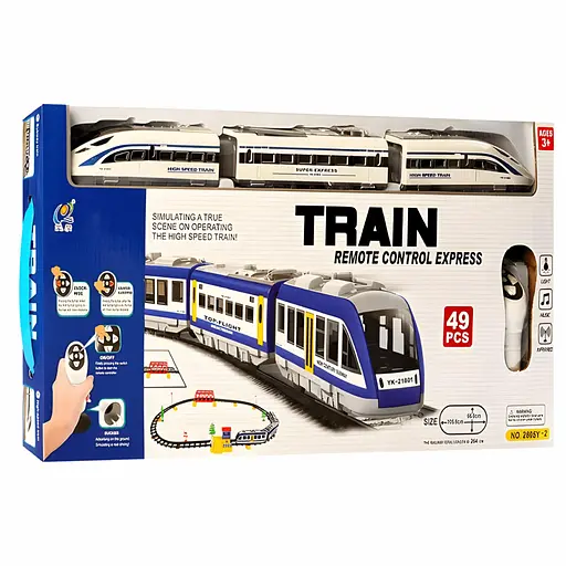 Детская железная дорога Remote Control Express с ручкой управления на 49 деталей (2805Y-2) - фото 5