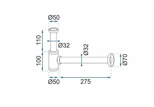 Сифон для раковини Rea nickel brushed універсальний + click-clack REA-A4400, Никель - фото 5