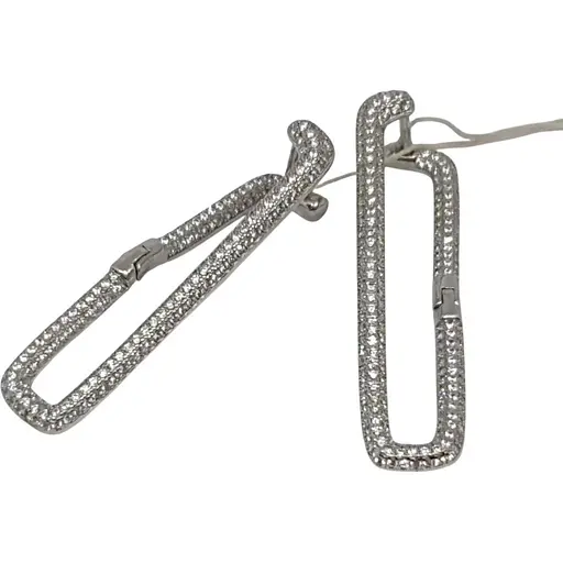 Срібні сережки Silvex 925 з фіанітами. С2Ф/1428