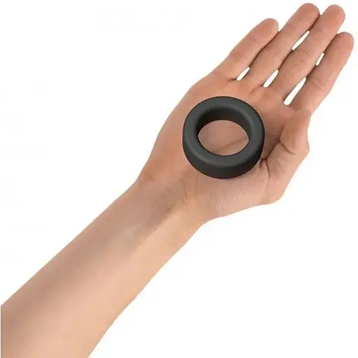 Эрекционное кольцо широкое Love To Love Cool Ring - Black Onyx - фото 4