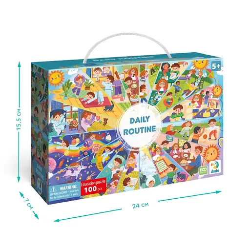 Дитячий віммельпазл "Розпорядок дня" DoDo Toys 300619, 100 елементів - фото 5
