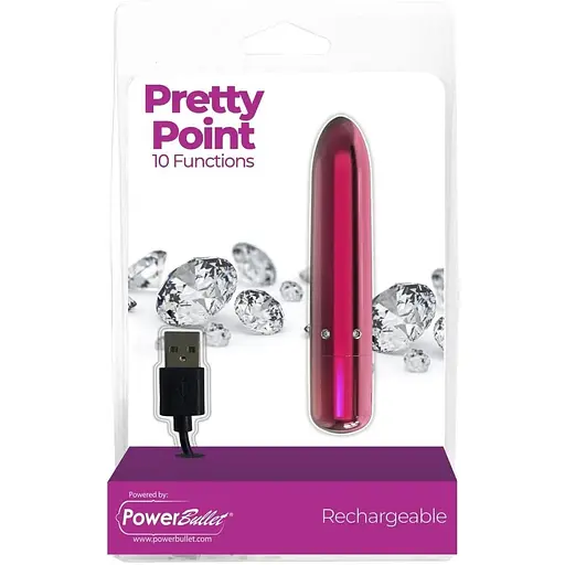 Вибропуля PowerBullet Pretty Point Rechargeable Bullet Pink - фото 5