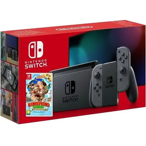 Nintendo Switch Gray (Upgraded version) + Гра Donkey Kong Country: Tropical Freeze