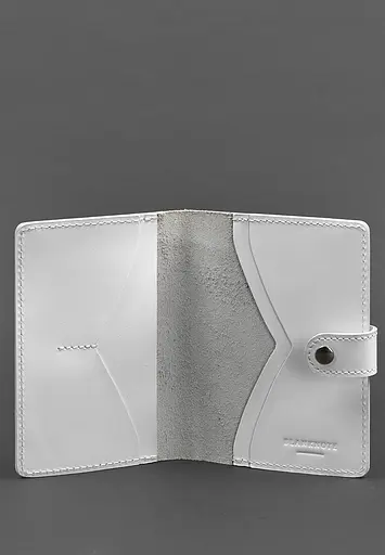 Кожаная обложка для паспорта 3.0 белая - фото 4