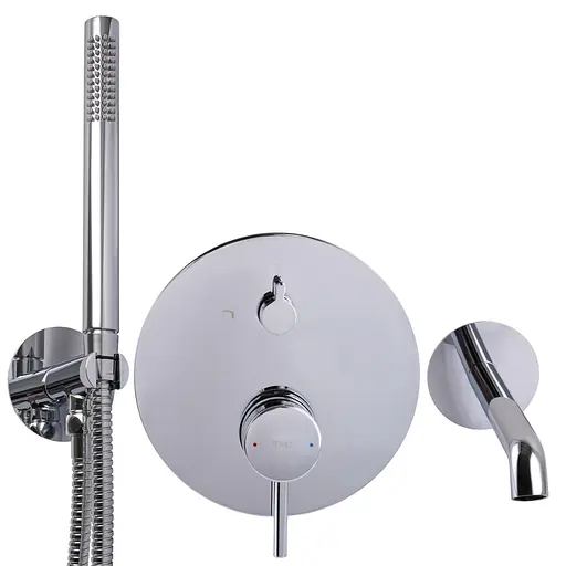 Змішувач для ванни вбудований TOPAZ LOFT TLF 32202-H39-C одноважільний хромований з ручною лійкою для душу - фото 10