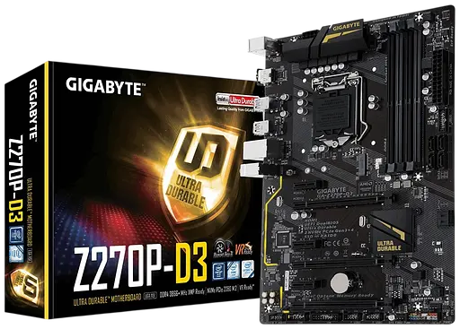 Материнская плата Gigabyte GA-Z270P-D3 LGA 1151v1 (GA-Z270P-D3) Б/У - фото 1