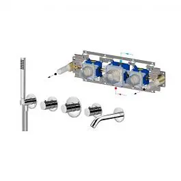 Термостат для душу/ванни Paffoni Modular Box chrome MDE001CR+MDBOX001, Хром - фото 1