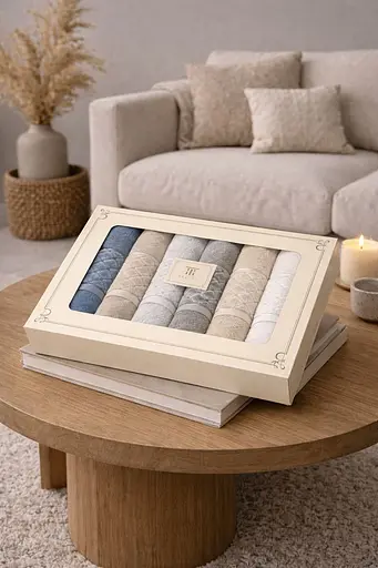 Набір турецьких рушників для ванної 50x90 см 6 шт TC303376181 - фото 2