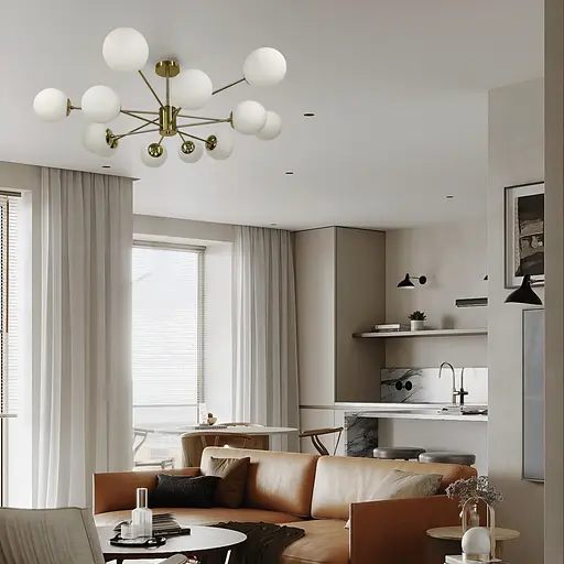 Потолочная люстра Right Selection на 12 плафонов Line.F CD 111/12 AB - фото 6