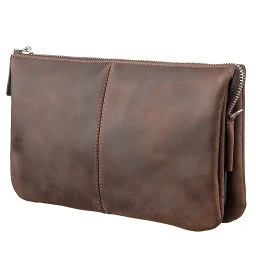 Чоловіча шкіряна барсетка GRANDE PELLE 25х15х4 см acs0016111 - фото 2