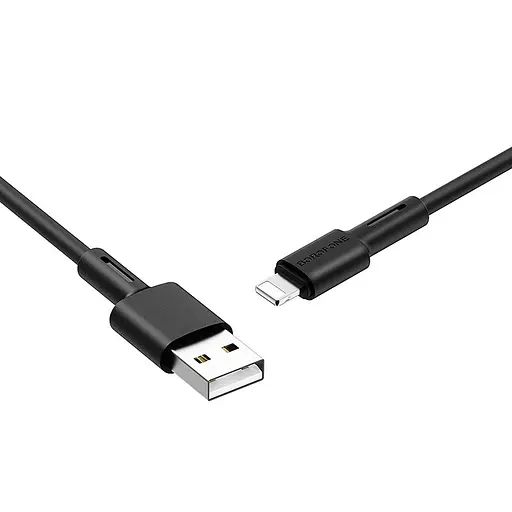 Кабель Borofone BX31 USB to iP 2.4A 1 м silicone TPE connectors чорний - фото 3
