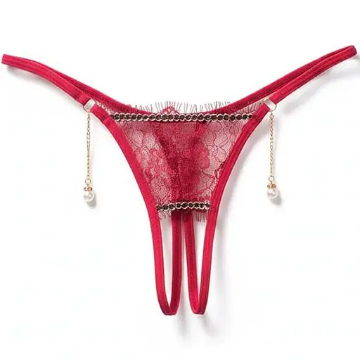 Стрінги з відкритим доступом спокусливий вибір S/M Бордовий K0833-1