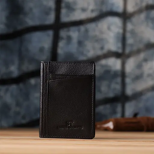 Мужской кошелек для карточек из натуральной кожи ST Leather 8х11х0.5 см acs0029622 - фото 8