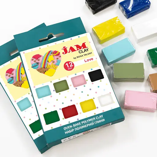 Набір пластики Love 12×20г Jam Clay ROSA Talent [CD] - фото 3