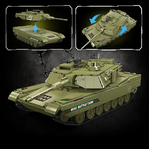 Конструктор танк на радіокеруванні Mould King танк MIA2 Main Battle Tank   для дорослих та дітей військова техніка 1168 деталей - фото 4