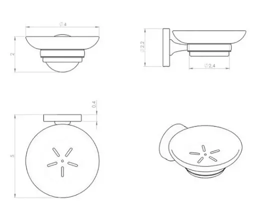 Мыльница настенная Gedy Felce (FE11-13) Хром - фото 2