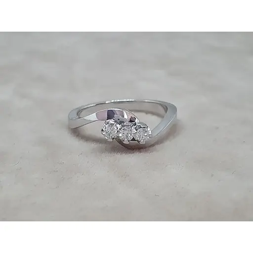 Золотое кольцо с бриллиантами.103502 16,5 - фото 4