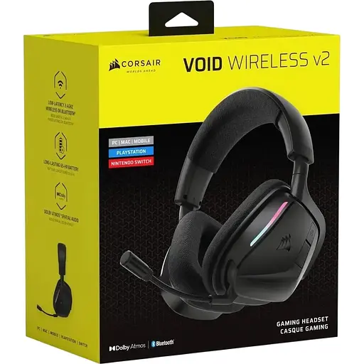 Навушники ігрові Corsair Void Wireless v2 Carbon (CA-9011379-WW) [145191] - фото 5