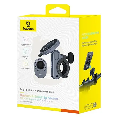 Мото-вело держатель Baseus PrimeTrip Series Stick-on Type Bike Phone Mount черный C40569001121-00 - фото 9