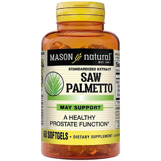 Со Пальметто экстракт Mason Natural Saw Palmetto Здоровье Простаты 60 гелевых капсул