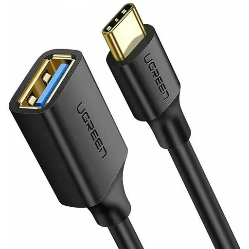 Адаптер Ugreen US154 USB-C Male to USB 3.0 A Female Cable черный (30701)
