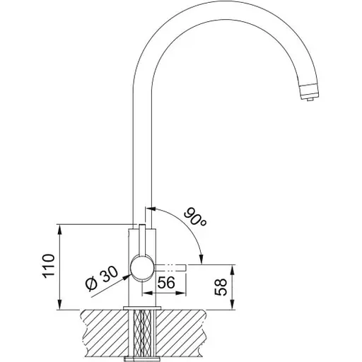 Смеситель для кухни Franke Lina Clear Water, длина излива - 272 мм, поворотный, 1+1 фильтр, хром - фото 5