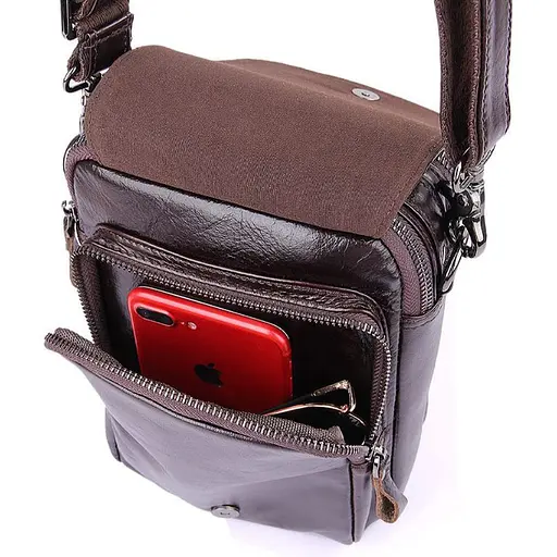 Маленькая мужская сумочка John McDee 16х22х6 см sum0028365 - фото 7