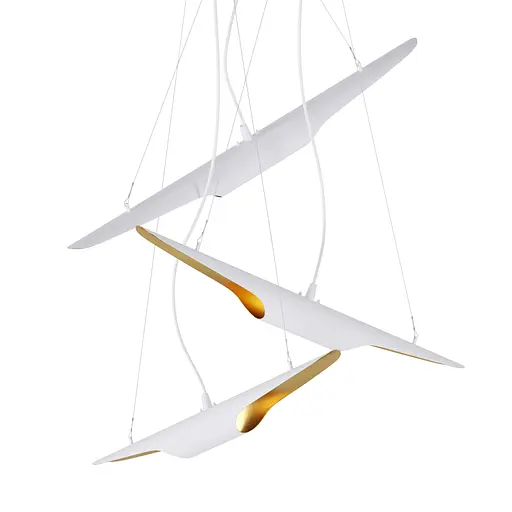 Люстра 3P-full, PikArt арт. 5504 Золотий/білий - фото 1