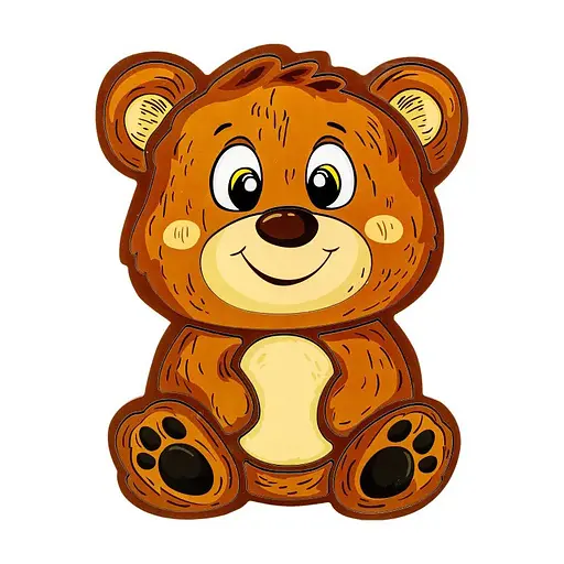 Дитячий пазл-вкладиш "Ведмедик" PuzzleOK Puz-22956, 10 елементів - фото 1