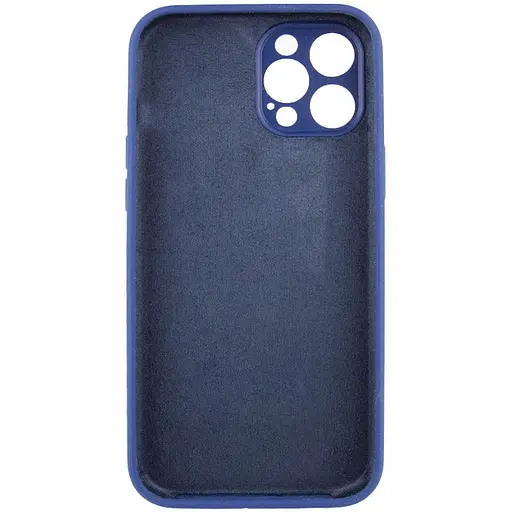 Чохол Epik Silicone Case Full Camera Protective AA NO LOGO для Apple iPhone 12 Pro 6.1 Синій/Deep navy - фото 4