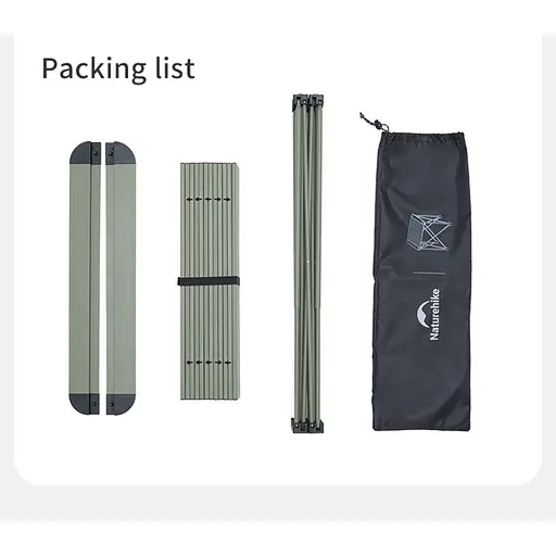 Стол складной Naturehike CNK2450JJ013 алюминий L (Серый) - фото 3