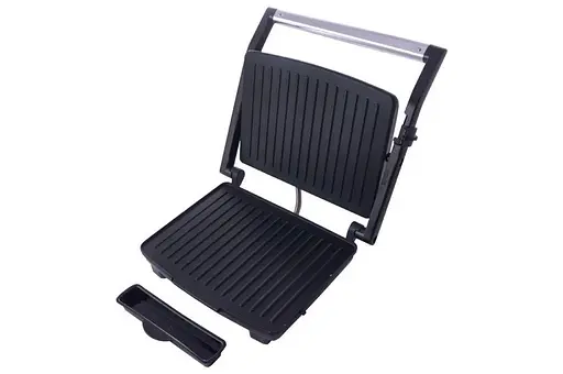 Прижимной контактный электрический гриль Crownberg CB-1045 домашний с антипригарным покрытием 2000Вт Серый - фото 2