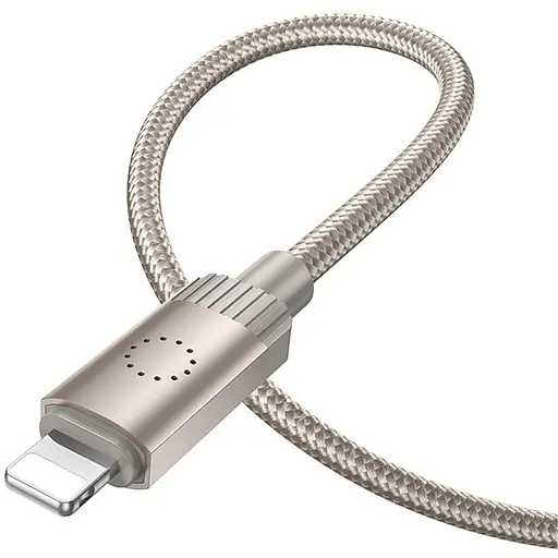 Дата кабель Hoco X117 Star USB to Lightning 2.4A (1m) Gold - фото 3