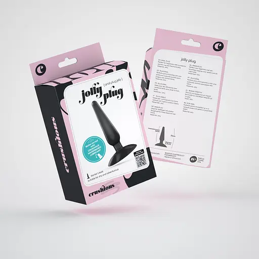 Анальна пробка Crushious Jolly 11 см (чорний) - фото 9