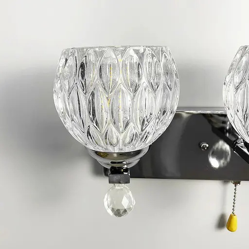 Вишуканий стіновий світильник у корпусі кольору чорний хром Line F Арт. 10130/3  - фото 4