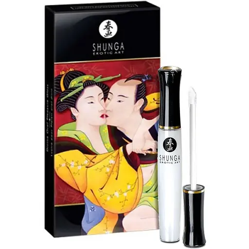 Стимулирующий блеск для губ Shunga LIPGLOSS - Sparkling Strawberry Wine (10 мл)