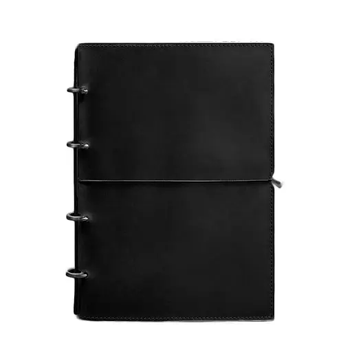 Шкіряний блокнот А4 на кільцях (Софт-бук) 9.0 в м'якій обкладинці чорний Crazy Horse - фото 8